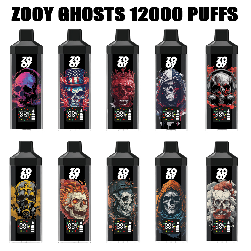 Bequem zum Mitnehmen von Einweg-E-Zigaretten ZOOY GHOSTS 12000 PUFFS 