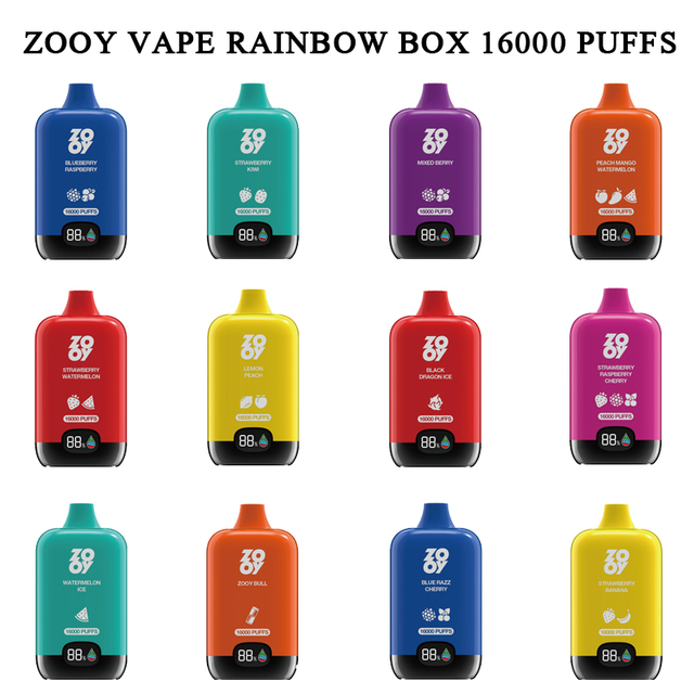  Light Square 2%Nic CBD Vape Europäische Lagerhäuser ZOOY VAPE RAINBOW BOX 16000puff